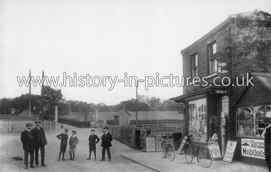 The level Crossing & Post Office, Theydon Bois, Essex. c.1905